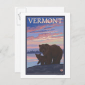 Carte Postale VermontBear et Cub (Devant / Derrière)