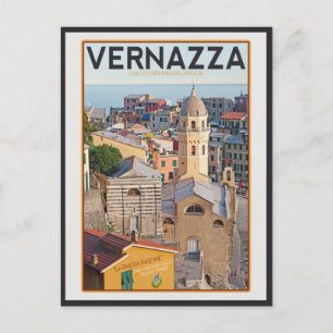 Carte Postale Vernazza (blanc)
