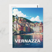 Carte Postale Vernazza, Cinqua Terra Magnet (Devant / Derrière)