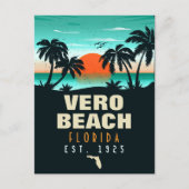 Carte Postale Vero Beach Floride Retro Sunset Souvenirs 60s (Devant)