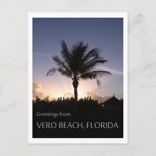 Carte Postale Vero Beach Silhouette (Devant)
