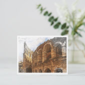 Carte Postale Vérone Italie Beau paysage de crayon couleur (Debout devant)