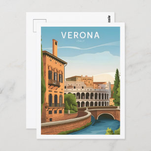 Carte Postale Vérone Italie Lieu de voyage célèbre