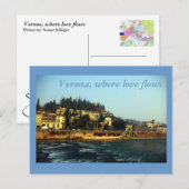 Carte Postale Vérone, où coule l'amour (Devant / Derrière)