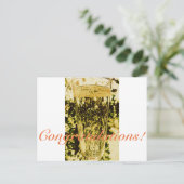 Carte postale Verre à Champagne Félicitations (Debout devant)