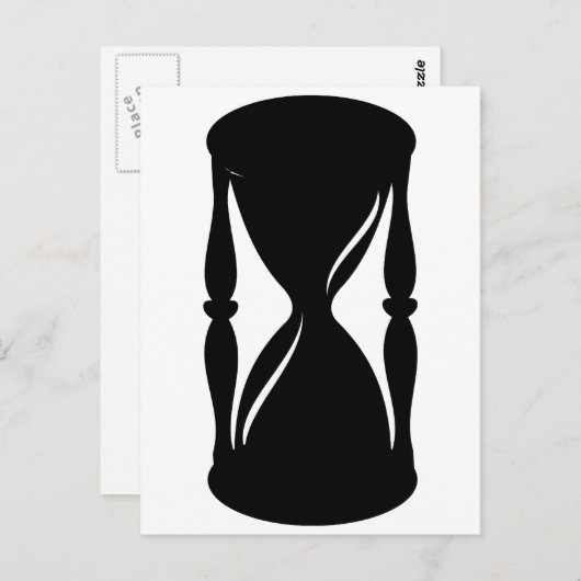 Carte Postale Verre à l'heure - Sables du temps (Devant / Derrière)