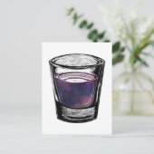 Carte Postale verre à shot (Debout devant)