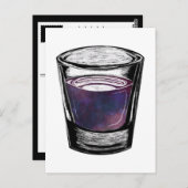 Carte Postale verre à shot (Devant / Derrière)