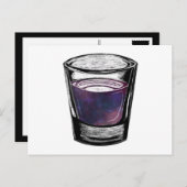 Carte Postale verre à shot (Devant / Derrière)