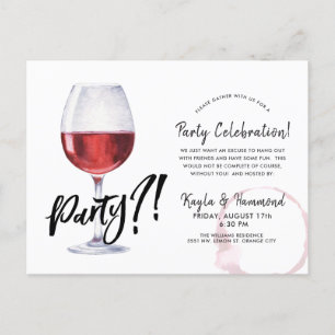 Carte Postale Verre à vin Humour   Postc Célébration non-Occassi