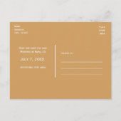 Carte postale Verre à vin SAVE THE DATE Toute coul (Dos)