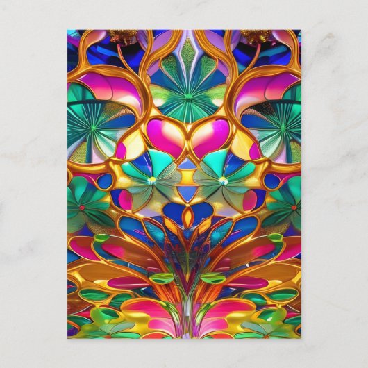 Carte Postale Verre Abstrait coloré (Devant)