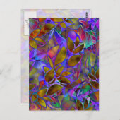 Carte postale Verre Abstrait Floral (Devant / Derrière)