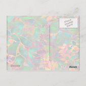 Carte postale Verre Abstrait Floral (Dos)