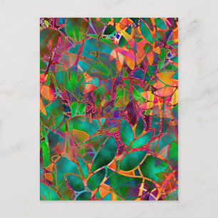 Carte postale Verre Abstrait Floral