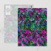 Carte postale Verre Abstrait Floral (Devant / Derrière)