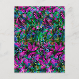 Carte postale Verre Abstrait Floral