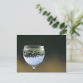 Carte Postale Verre avec boisson. (Debout devant)