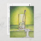 Carte Postale Verre avec Fourche fondue (Devant / Derrière)