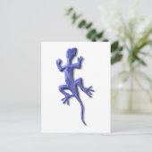 Carte Postale Verre bleu Lézard (Debout devant)