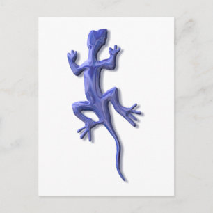 Carte Postale Verre bleu Lézard