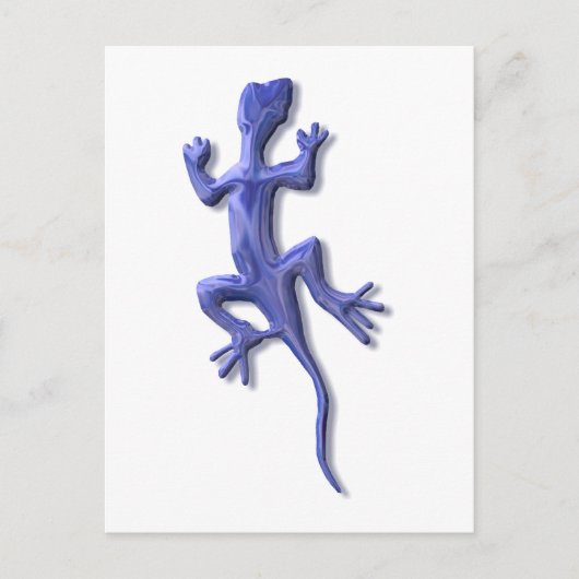 Carte Postale Verre bleu Lézard (Devant)