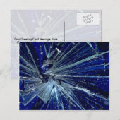 Carte Postale Verre brisé Abstrait (Devant / Derrière)