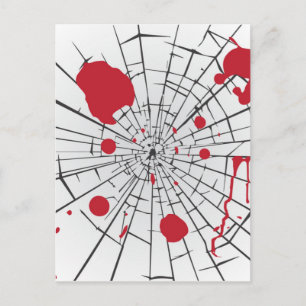 Carte Postale verre brisé d'halloween