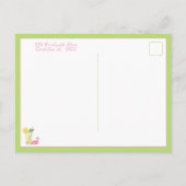 Carte Postale Verre de limonade avec flamant rose (Dos)