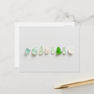 Carte Postale Verre de mer de différentes couleurs, esthétique m