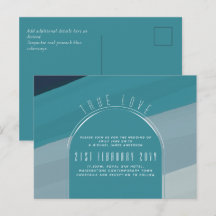 Verre de mer moderne Océan Peacock Bleu Mariage Tu