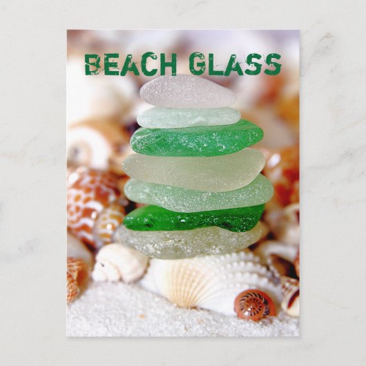 Carte postale Verre de plage et coquillages (Devant)