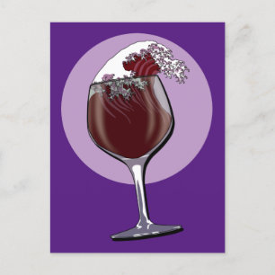 Carte Postale Verre De Vin