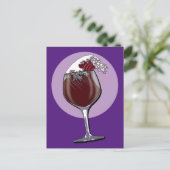Carte Postale Verre De Vin (Debout devant)
