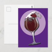 Carte Postale Verre De Vin (Devant / Derrière)