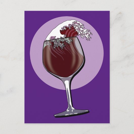 Carte Postale Verre De Vin (Devant)