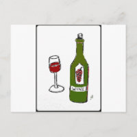 VERRE DE VIN ET BOUTEILLE SKETCH par jill