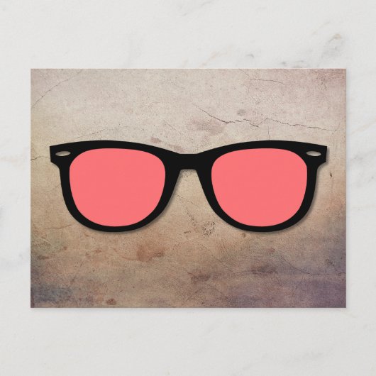 Carte Postale Verre rose (Devant)