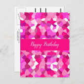 Carte Postale Verre teinté rose (Devant / Derrière)