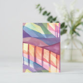 Carte Postale Verre tendu | Art Contemporain Coloré Abstrait (Debout devant)