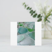 Carte Postale Verre vert de mer verte de vibrations (Debout devant)
