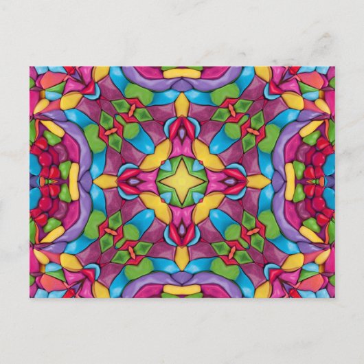 Carte Postale Verre Vintage pourpre Kaleidoscope (Devant)