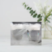 Carte Postale Verres à eau avec glace sèche (Debout devant)