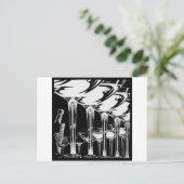 Carte Postale Verres Champagne (Debout devant)