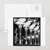 Carte Postale Verres Champagne (Devant / Derrière)