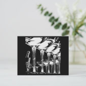 Carte Postale Verres Champagne (Debout devant)