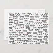 Carte Postale Verres de Hipster (Devant / Derrière)