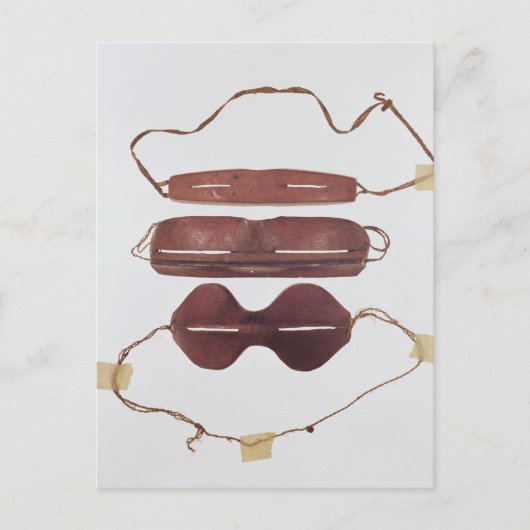 Carte Postale Verres du soleil/neige d'Inuit ' (Devant)