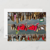 Carte Postale Verrouillages de l'amour (Devant / Derrière)