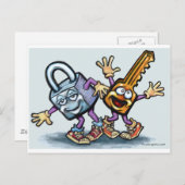 Carte Postale Verrouiller n clé (Devant / Derrière)